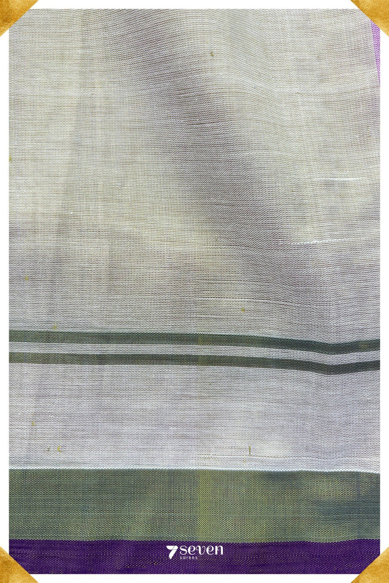 Ulagame Signature Seven Handloom Green Bangalore Vegan Silk Saree - Seven Sarees - Saree - Seven Sarees