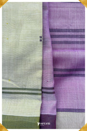 Ulagame Signature Seven Handloom Green Bangalore Vegan Silk Saree - Seven Sarees - Saree - Seven Sarees