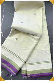Ulagame Signature Seven Handloom Green Bangalore Vegan Silk Saree - Seven Sarees - Saree - Seven Sarees