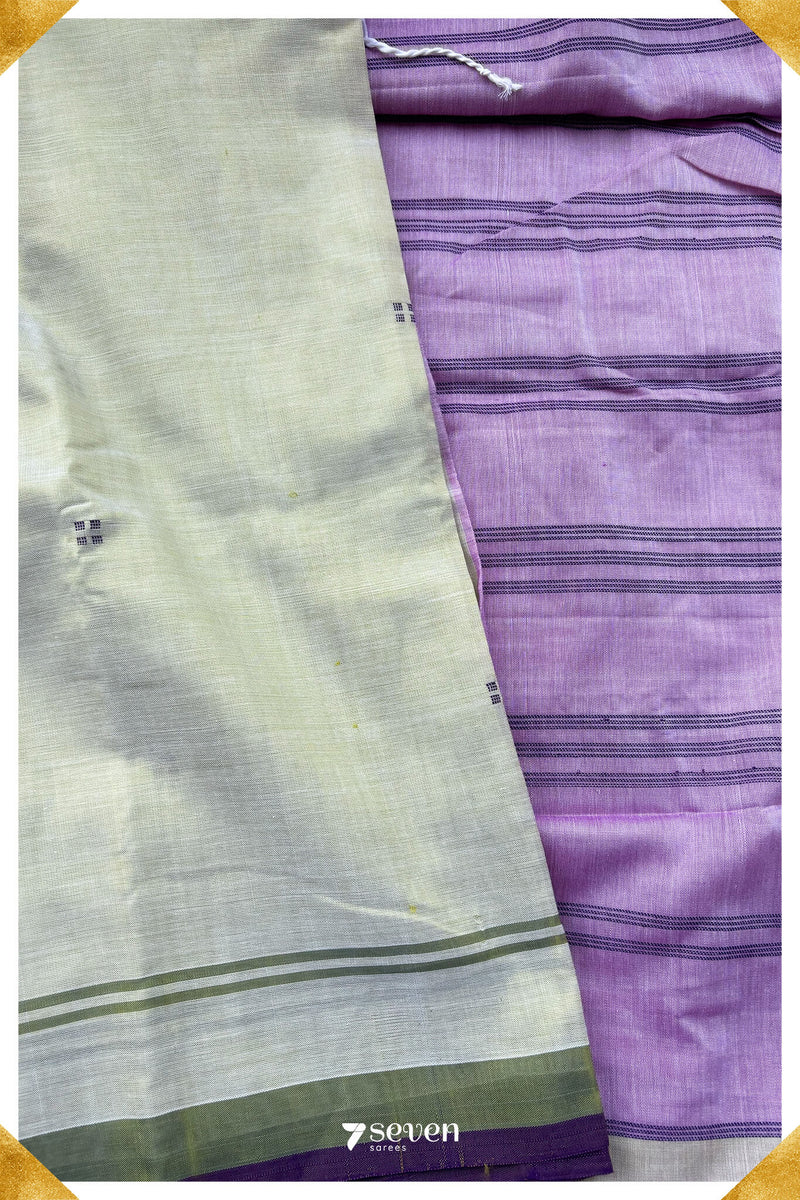 Ulagame Signature Seven Handloom Green Bangalore Vegan Silk Saree - Seven Sarees - Saree - Seven Sarees