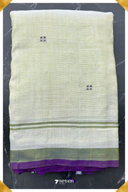 Ulagame Signature Seven Handloom Green Bangalore Vegan Silk Saree - Seven Sarees - Saree - Seven Sarees