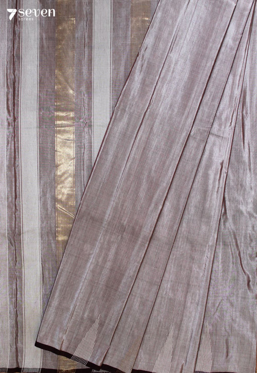 Ulena Signature Seven Handloom Brown Bangalore Pure Silk Cotton Saree - Seven Sarees - Saree - Seven Sarees