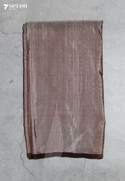 Ulena Signature Seven Handloom Brown Bangalore Pure Silk Cotton Saree - Seven Sarees - Saree - Seven Sarees