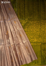 Under the Canopy Handloom Brown Pure Tussar Silk(Kosa) Saree| Silk Mark Certified - Seven Sarees - Saree - Seven Sarees