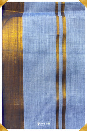 Uyir Signature Seven Handloom White Bangalore Vegan Silk Saree - Seven Sarees - Saree - Seven Sarees