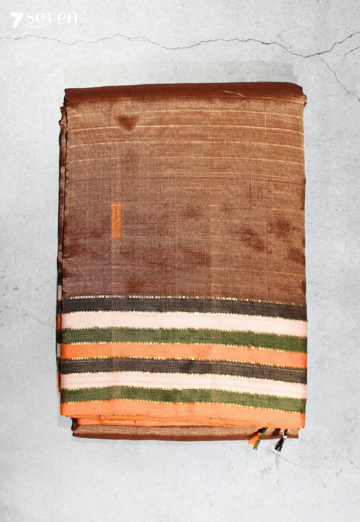 Vaasvika Signature Seven Handloom Golden Bangalore Vegan Silk Saree - Seven Sarees - Saree - Seven Sarees