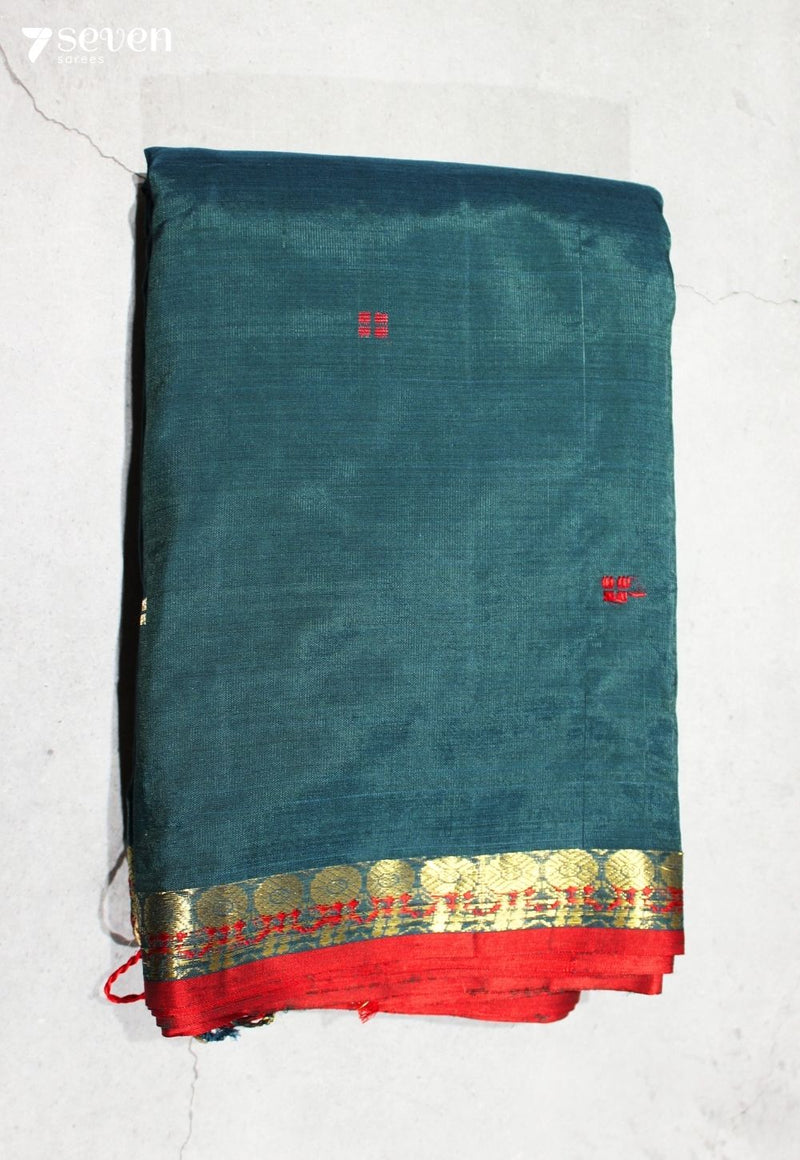 Vaidehi Signature Seven Handloom Blue Bangalore Vegan Silk Saree - Seven Sarees - Saree - Seven Sarees