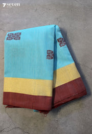 Vaidurya Signature Seven Handloom Blue Bangalore Pure Silk Cotton Saree - Seven Sarees - Saree - Seven Sarees