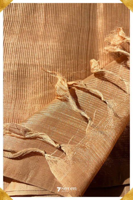 Vaijayanthi Mangalagiri Handloom Brown Vegan Silk Saree - Seven Sarees - Saree - Seven Sarees