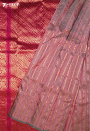 Vairumi Signature Seven Handloom Onion Pink Bangalore Pure Silk Saree|Silk Mark Certified - Seven Sarees - Saree - Seven Sarees