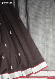 Vanmika Signature Seven Handloom Brown Bangalore Pure Cotton Saree - Seven Sarees - Saree - Seven Sarees