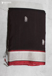 Vanmika Signature Seven Handloom Brown Bangalore Pure Cotton Saree - Seven Sarees - Saree - Seven Sarees