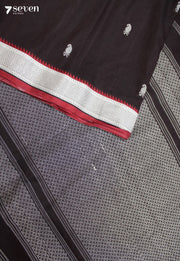 Vanmika Signature Seven Handloom Brown Bangalore Pure Cotton Saree - Seven Sarees - Saree - Seven Sarees