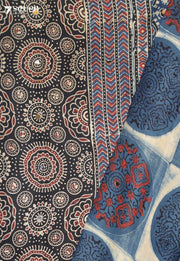 Varnali Kutch Blue Pure Handmade Ajrakh Modal with Handpasted Mirrors - view 3