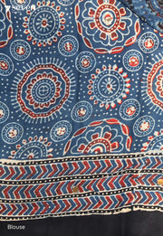 Varnali Kutch Blue Pure Handmade Ajrakh Modal with Handpasted Mirrors - view 4