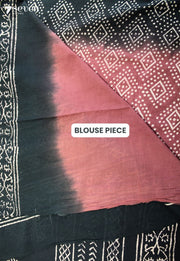Varnika Jaipur Rust Hand Block Printed 100% Cotton Saree - Seven Sarees - Saree - Seven Sarees