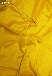 Varnika Mangalagiri Handloom Yellow Vegan Silk Saree - Seven Sarees - Saree - Seven Sarees