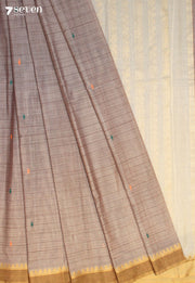 Varnili Signature Seven Handloom Mauve Bangalore Pure Cotton Saree - Seven Sarees - Saree - Seven Sarees