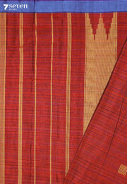 Vatsala Signature Seven Handloom Orange Bangalore Pure Cotton Saree - view 3