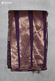 Vatsari Signature Seven Handloom Purple Bangalore Pure Silk Cotton Saree (Half n Half) - view 2