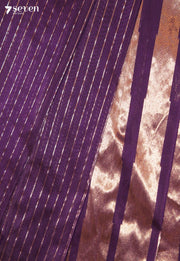 Vatsari Signature Seven Handloom Purple Bangalore Pure Silk Cotton Saree (Half n Half) - view 5