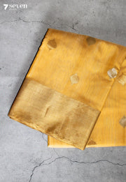 Vedrini Chanderi Handloom Yellow Silk Cotton Saree - Seven Sarees - Seven Sarees