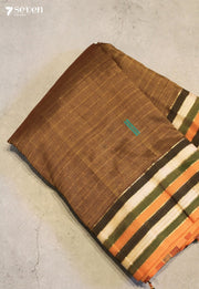 Veenara Signature Seven Handloom Gold Bangalore Vegan Silk Saree - Seven Sarees - Saree - Seven Sarees
