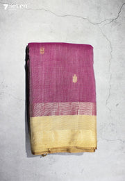 Veenika Signature Seven Handloom Pink Bangalore Pure Cotton Saree - Seven Sarees - Saree - Seven Sarees