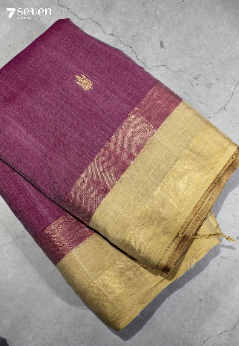 Veenika Signature Seven Handloom Pink Bangalore Pure Cotton Saree - Seven Sarees - Saree - Seven Sarees