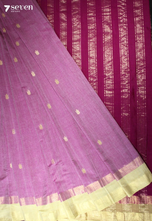 Veenika Signature Seven Handloom Pink Bangalore Pure Cotton Saree - Seven Sarees - Saree - Seven Sarees
