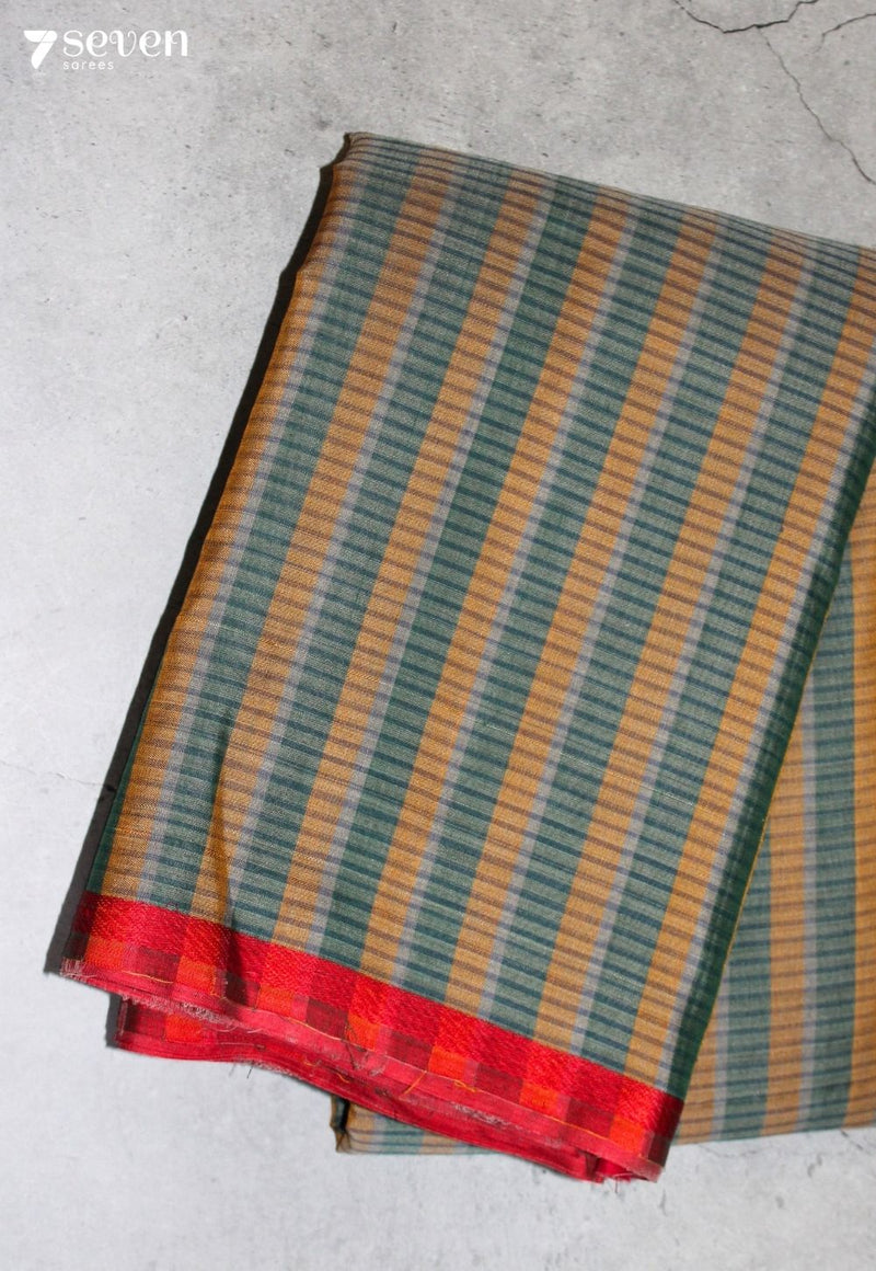 Vehraya Signature Seven Handloom Grey Bangalore Pure Cotton Half N Half Saree - Seven Sarees - Saree - Seven Sarees