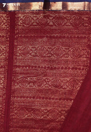 Velvaya Signature Seven Handloom Maroon Bangalore Pure Cotton Saree - Seven Sarees - Saree - Seven Sarees