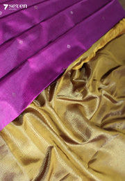 Velvet Raindrops Signature Seven Handloom Purple Bangalore Pure Silk Saree|Silk Mark Certified - Seven Sarees - Saree - Seven Sarees