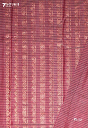 Veymira Signature Seven Handloom Pink Bangalore Pure Cotton Saree - Seven Sarees - Saree - Seven Sarees