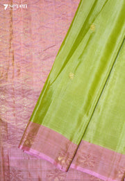 Veyvitha Signature Seven Handloom Green Bangalore Pure Silk Cotton Saree - Seven Sarees - Saree - Seven Sarees