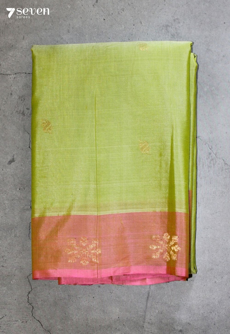 Veyvitha Signature Seven Handloom Green Bangalore Pure Silk Cotton Saree - Seven Sarees - Saree - Seven Sarees