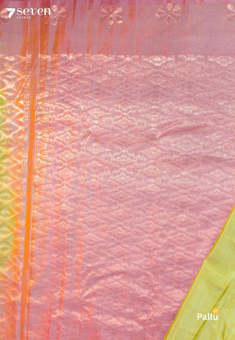 Veyvitha Signature Seven Handloom Green Bangalore Pure Silk Cotton Saree - Seven Sarees - Saree - Seven Sarees
