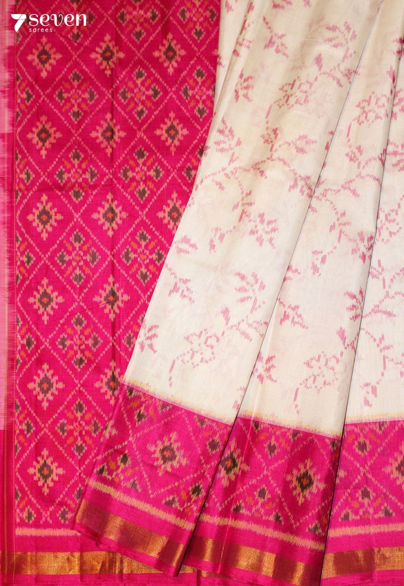 Vihangini Patola Handloom Single Ikat Multicolour Pure Silk Saree | Silk Mark Certified - view 1