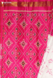 Vihangini Patola Handloom Single Ikat Multicolour Pure Silk Saree | Silk Mark Certified - view 3