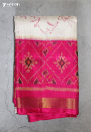 Vihangini Patola Handloom Single Ikat Multicolour Pure Silk Saree | Silk Mark Certified - view 2