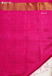 Vihangini Patola Handloom Single Ikat Multicolour Pure Silk Saree | Silk Mark Certified - view 4