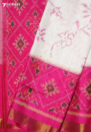 Vihangini Patola Handloom Single Ikat Multicolour Pure Silk Saree | Silk Mark Certified - view 5