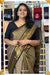 Vinodhini Madurai Taupe/Black Pure Cotton Saree - Seven Sarees - Saree - Seven Sarees
