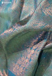 Vintage Blues Signature Seven Handloom Violet Bangalore Pure Silk Saree|Silk Mark Certified - Seven Sarees - Saree - Seven Sarees