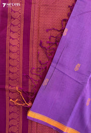 Violet Blooms Signature Seven Handloom Pink Bangalore Pure Cotton Saree - Seven Sarees - Saree - Seven Sarees
