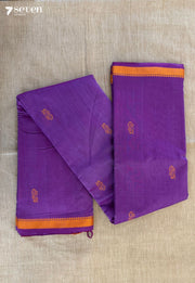 Violet Blooms Signature Seven Handloom Pink Bangalore Pure Cotton Saree - Seven Sarees - Saree - Seven Sarees