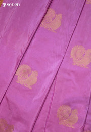 Virevani Signature Seven Handloom Pink Bangalore Pure Silk Cotton Saree - Seven Sarees - Saree - Seven Sarees