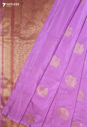 Virevani Signature Seven Handloom Pink Bangalore Pure Silk Cotton Saree - Seven Sarees - Saree - Seven Sarees