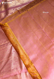 Virevani Signature Seven Handloom Pink Bangalore Pure Silk Cotton Saree - Seven Sarees - Saree - Seven Sarees