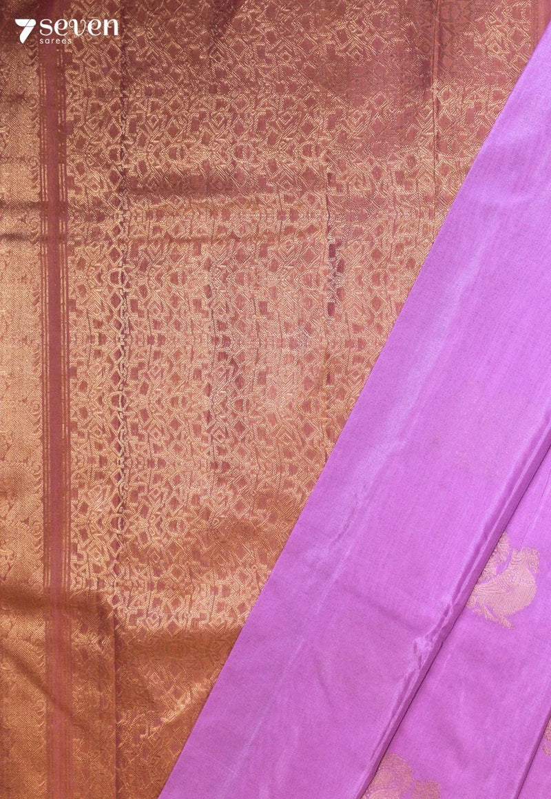 Virevani Signature Seven Handloom Pink Bangalore Pure Silk Cotton Saree - Seven Sarees - Saree - Seven Sarees